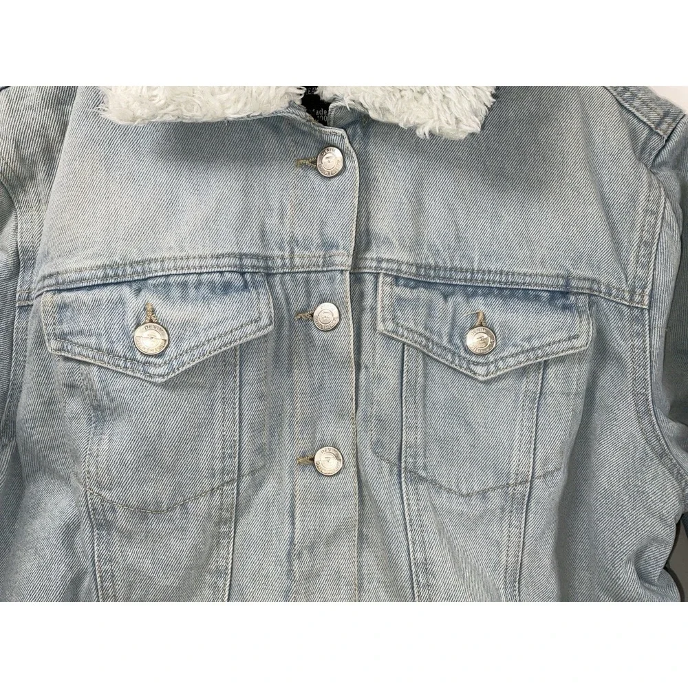NWT Men Monte Carlo Polo & Jockey‎ Club Sherpa Lined Denim Trucker Jacket Medium